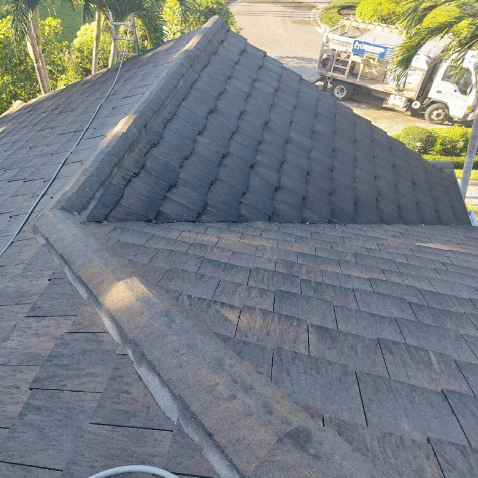 Pressure Washing roof (2)